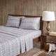 Olliix by Woolrich Grey Winter Frost King Flannel Cotton Sheet Set-5
