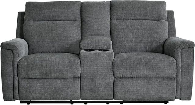 Signature Design by Ashley® Barnsana Gravel Power Reclining Loveseat with Console-2