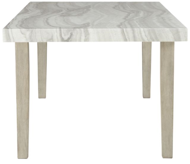 Signature Design by Ashley® Karmenton Marble Top Rectangular Dining Table with Bisque Base-3