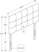Monarch Specialties Inc. White Leather Look Twin Headboard-5