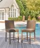 Signature Design by Ashley® Walton Bridge 2-Piece Driftwood Aluminum/Resin Outdoor Bar Stool-1