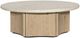 Dovetail Furniture Oja Cream Coffee Table with Natural Wash Base-3