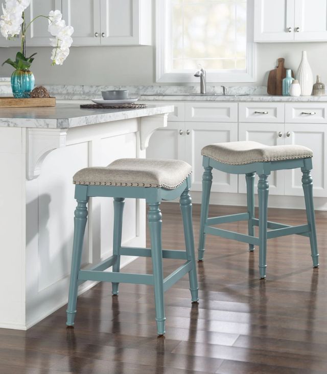 Powell® Lockhart Blue Big and Tall Counter Stool-1