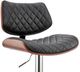 Armen Living Leland Black/Chrome Adjustable Bar Stool-3
