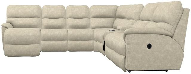 La-Z-Boy® Trouper 7-Piece Stucco Reclining Sectional-1