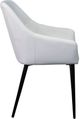 Corcoran Importation White Leather Dining Arm Chair-2