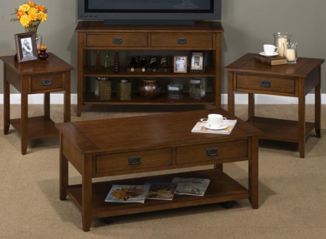 Jofran Inc. Mission Brown Coffee Table-1