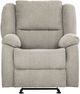 Primo™ International Amos Grey Upholstered Manual Rocker Recliner Chair with Padded Arms-2