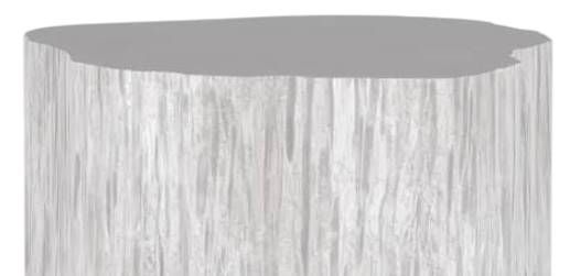 Sunset West Bone White Glass Fiber Reinforced Concrete Tree Trunk Outdoor End Table -1