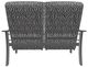 Telescope Casual St. Catherine Agra Classic/Graphite Aluminum/Fabric Outdoor MGP Cushion Loveseat with Boardwalk Rustic Arms-3