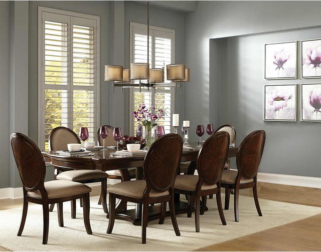 Mazin Furniture Delavan Cherry Brown Dining Table with Extension-3