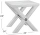 Basset Mirror Nadine Bright White Oak End Table-3