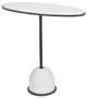 Uttermost® Morro White Side Table with Black Frame-0