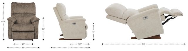 La-Z-Boy® Brooks Slate Power Rocking Recliner with Headrest-2
