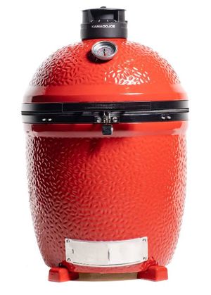 Front view of the Kamado Joe® Big Joe III 24" Red Portable Charcoal Grill