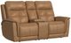 Flexsteel® Ranger Oakridge Brown Leather Power Reclining Loveseat with Console-0