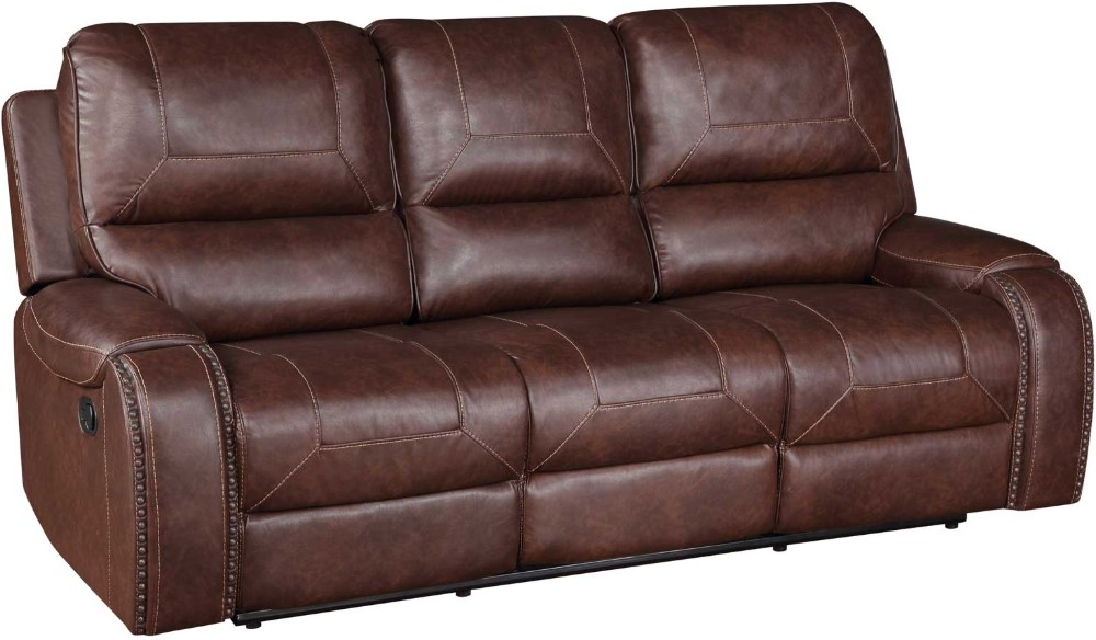 Steve Silver Co. Keily Brown Manual Reclining Sofa | Miskelly