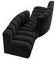 Meridian Furniture Arc 4-Piece Black Velvet Sectional-0