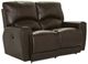 La-Z-Boy® Cassian Dark Chocolate Leather Manual Reclining Loveseat-0