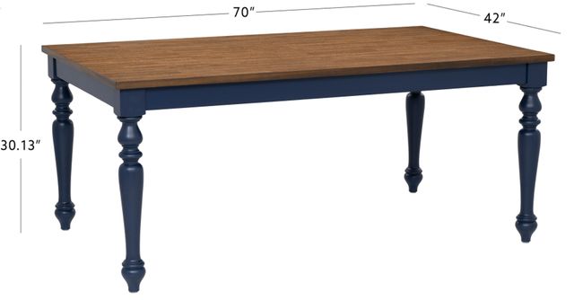 Powell® Trimble Brown Dining Table with Navy Base-2