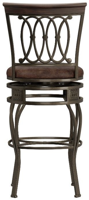 HH2 Home Montello Distressed Brown Swivel Bar Stool-3