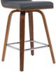 Armen Living Vienna Vintage Black/Walnut Swivel Counter Stool-5
