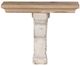 A & B Home Brown/Distressed White Wooden Wall Shelf-0