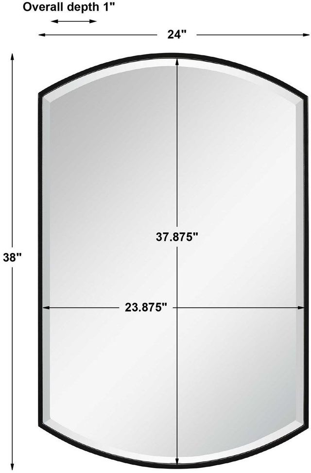 Uttermost® Shield Satin Black Mirror-2