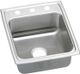 Elkay Lustertone® Classic Lustrous Satin 17" x 20" 3-Hole Single Bowl Drop-in ADA Sink-0