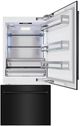 ZLINE 36" 19.8 Cu. Ft. Black Stainless Steel Built-In Bottom Freezer Refrigerator with Water Dispenser and Ice Maker-1