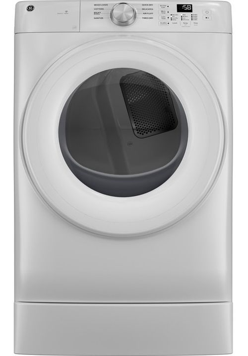 GE® SmartHQ™ 7.8 Cu. Ft. White Gas Dryer-4