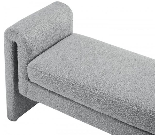 Meridian Furniture Stylus Rich Grey 51" Upholstered Bench-3