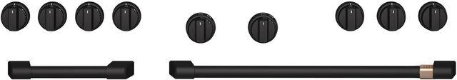 Café™ 48" Flat Black Pro Range Handle and Knob Kit-0