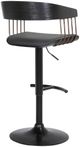 Armen Living Larisa Black Adjustable Bar Stool-3