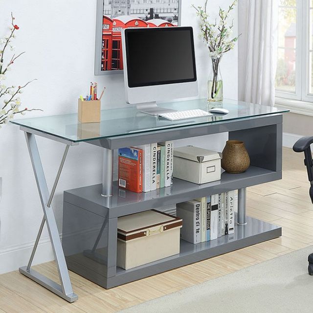 Furniture of America® Bronwen Gray Computer Desk-0