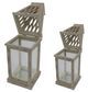 A & B Home Ramsey 2-Piece Rustic White Lantern Set-4