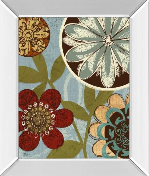 Classy Art Persian Garden I by Katrina Craven Mirror Framed Wall Art-0