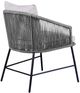 Armen Living Ditas Black/Dark Gray Outdoor Dining Chair-3