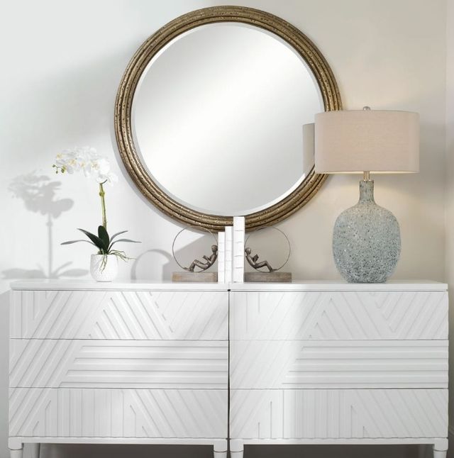 Uttermost® Spera Gold Round Mirror-2