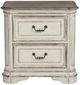 Liberty Furniture Magnolia Manor Antique White/Weathered Bark 28" Nightstand-2