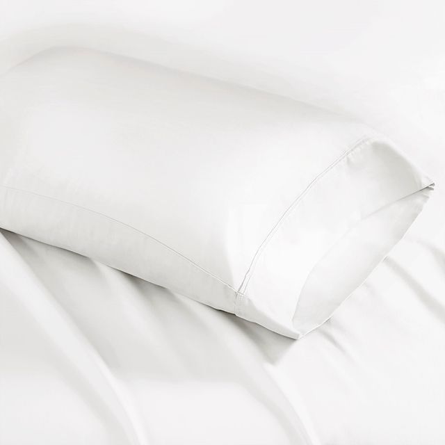 Olliix by Madison Park White 2 Pack of King 1500 Thread Count Cotton Rich Pillow Case-0