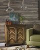 Hammary® Hidden Treasures Brown Chevron Cabinet-1