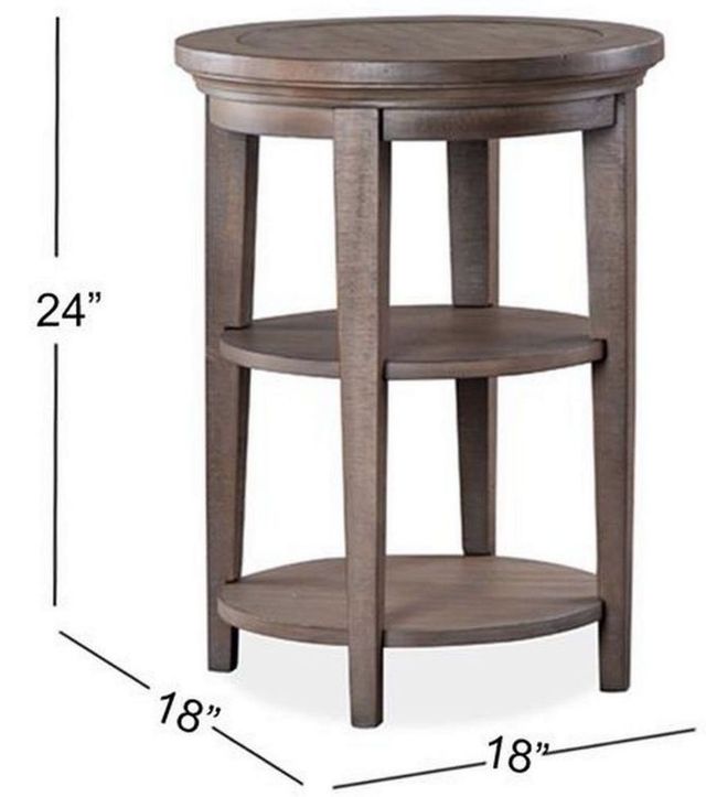 Magnussen Home® Paxton Place Dovetail Gray Round End Table-1