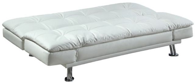 Coaster® Dilleston White Tufted Back Upholstered Sofa Bed-0