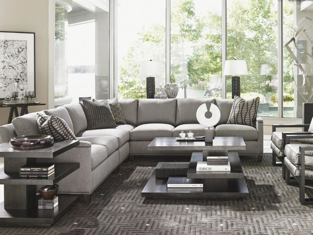 Lexington Home Carrera Evora Carbon Gray Square Cocktail Table-2