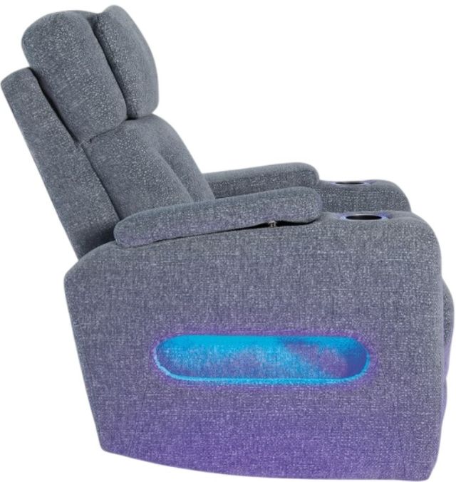 Signature Design by Ashley® Studio Cave Steel Power Recliner with Adjustable Headrest-2