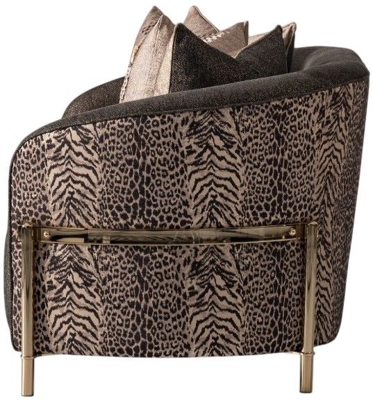 Michael Amini® Lisbon Onyx Gold Loveseat-3