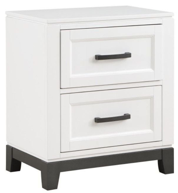 Mazin Furniture Garretson White Nightstand-0