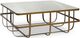 Bassett® Furniture BenchMade Atticus White Top Cocktail Table with Brass Base-0