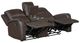 Homelegance® Austin Brown Double Manual Reclining Loveseat with Center Console-4